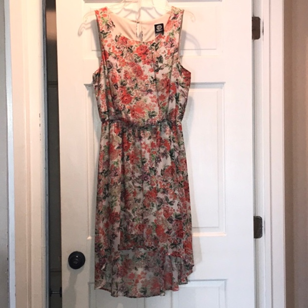 Bobeau Floral High Low Dress - Multicolor